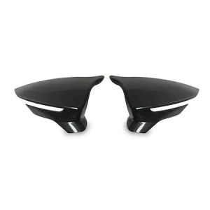 2 piece Mirror Cover Car Side Door Rearview Side Cap For Seat Leon MK3 5F 2012  2020 ABS Plastic piano Black Fast Shipping כיסוי מראות לסיאט לאון דור 3 באטמן סטייל 