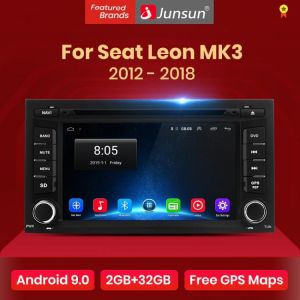 Junsun Android 10.0 Car Multimedia Player Radio for Seat Leon MK3 5F 2012 2013 2014 2015 2016 2017 2018 GPS DVD RDS DSP CarPlay - מולטימדיה מומלצת לסיאט לאון דור 3 אנדרואיד לרכישה דרך אליאקספרס