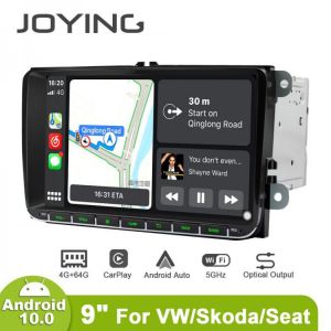 Radio 2 din Android 9 Pulgada Android 10 Multimedia Audio Autoradio Carplay Cassette For Volkswagen VW Skoda POLO GOLF PASSAT מולטימדיה אוניברסלית מומלצת לרכבי סיאט וסקודה לאון דור 2 סקודה אוקטביה 2010